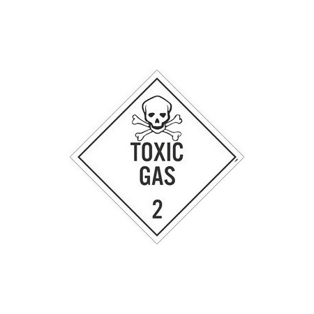 Nmc PLACARD, TOXIC GAS 2, 1075X1075 DL133UV10